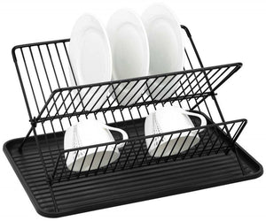 Kinghoff KH-1356 Scolapiatti compatto con vassoio e design pieghevole