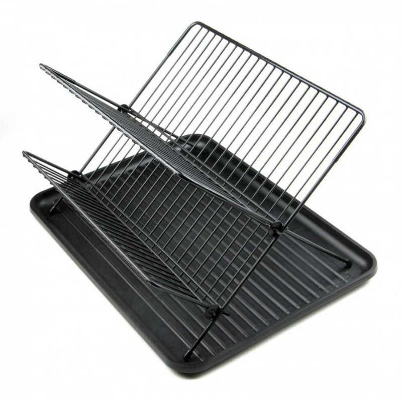 Kinghoff KH-1356 Scolapiatti compatto con vassoio e design pieghevole