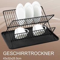 Kinghoff KH-1356 Scolapiatti compatto con vassoio e design pieghevole