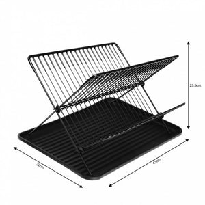 Kinghoff KH-1356 Scolapiatti compatto con vassoio e design pieghevole