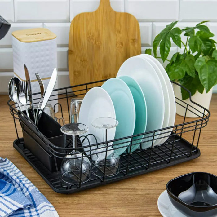 Kinghoff KH-1354 Scolapiatti compatto con portaposate