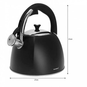 Klausberg KB-7194 Bollitore con fischietto in acciaio inossidabile da 3 litri