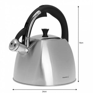 Klausberg KB-7409 Bollitore a fischio in acciaio inossidabile da 2,2 l per tutti i fornelli