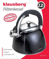 Bollitore in acciaio inossidabile con fischio Klausberg KB-7410 da 2,2 l