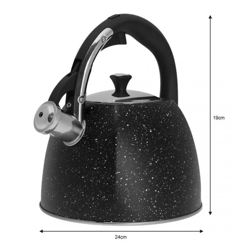 Klausberg KB-7412 Bollitore a fischio in acciaio inossidabile da 2,2 l per tutti i fornelli