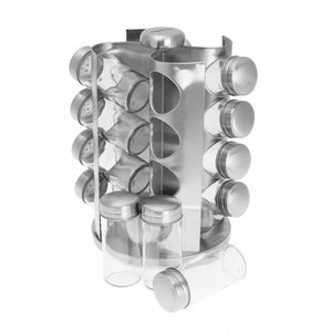 Kinghoff KH-4006 Porta spezie in acciaio inossidabile con 16 contenitori