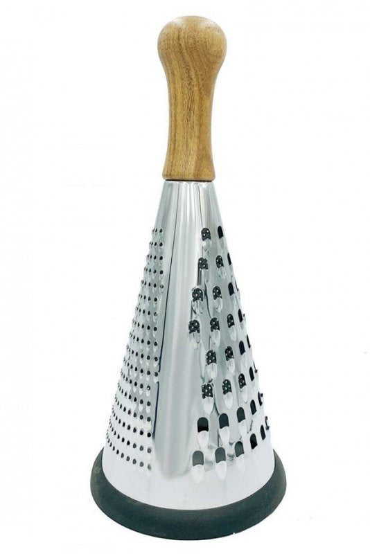 Grattugia in acciaio Husla 73955 con manico in legno di acacia e base antiscivolo