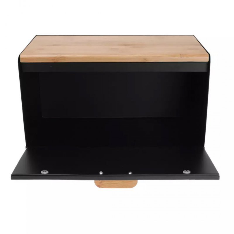 Klausberg KB-7425 Portapane bifacciale in nero opaco e legno