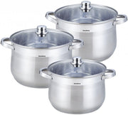 Klausberg KB-7178 Set di 3 pentole in acciaio inox