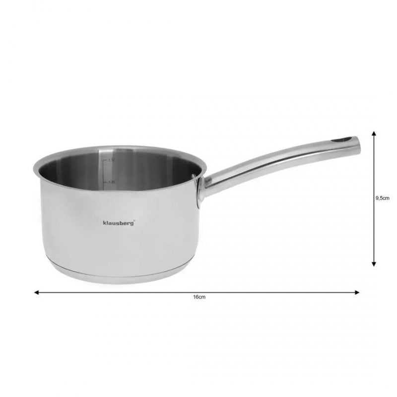 Klausberg KB-7215 Set di pentole in acciaio inossidabile di alta qualità da 9 pezzi