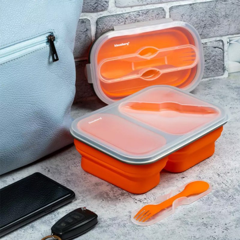 Klausberg KB-7023 Lunch Box in silicone a doppio scomparto