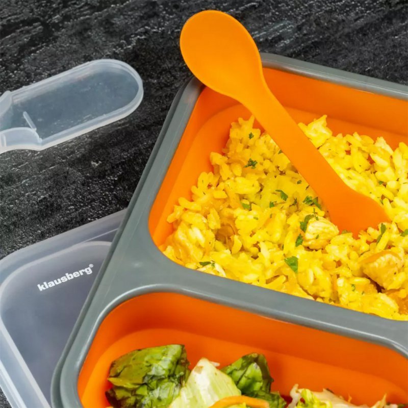 Klausberg KB-7023 Lunch Box in silicone a doppio scomparto