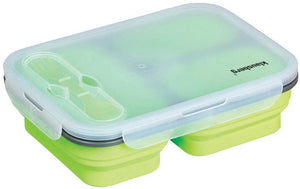 Klausberg KB-7024 Lunch Box in silicone a tre scomparti con posate