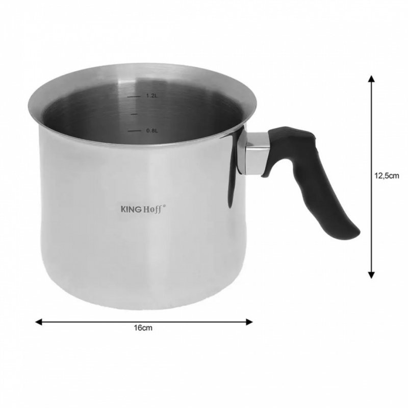 Pentola per latte fischiante in acciaio inossidabile Kinghoff KH-3109 da 1,5 l