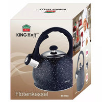 Bollitore con fischietto in marmo Kinghoff KH-1403 da 2 litri con manico Soft Touch