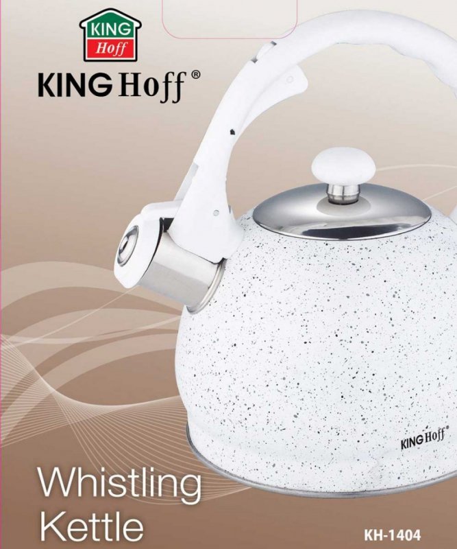 Kinghoff KH-1404 Bollitore con fischietto in marmo da 2 litri
