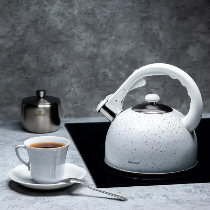 Kinghoff KH-1407 Bollitore con fischietto in marmo da 2,6 l