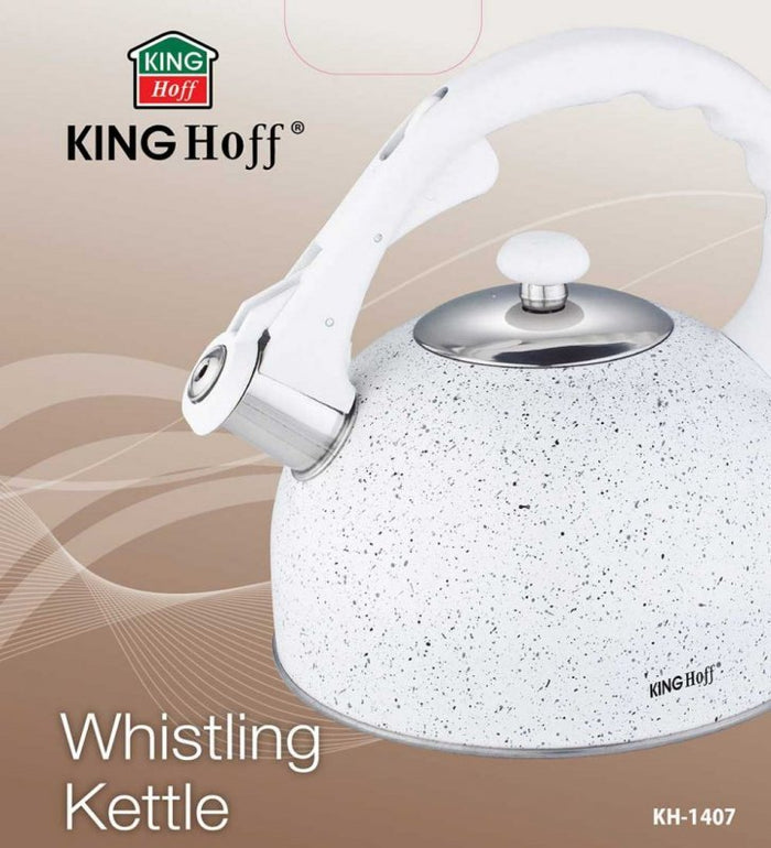 Kinghoff KH-1407 Bollitore con fischietto in marmo da 2,6 l