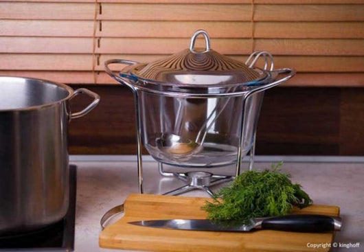 Kinghoff KH-1413 Teglia da forno resistente al calore con coperchio 4,1 l