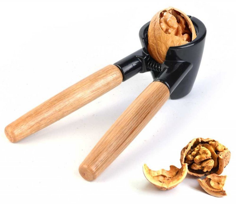 Kinghoff KH-1419 Schiaccianoci per noci di medie dimensioni con manici in legno