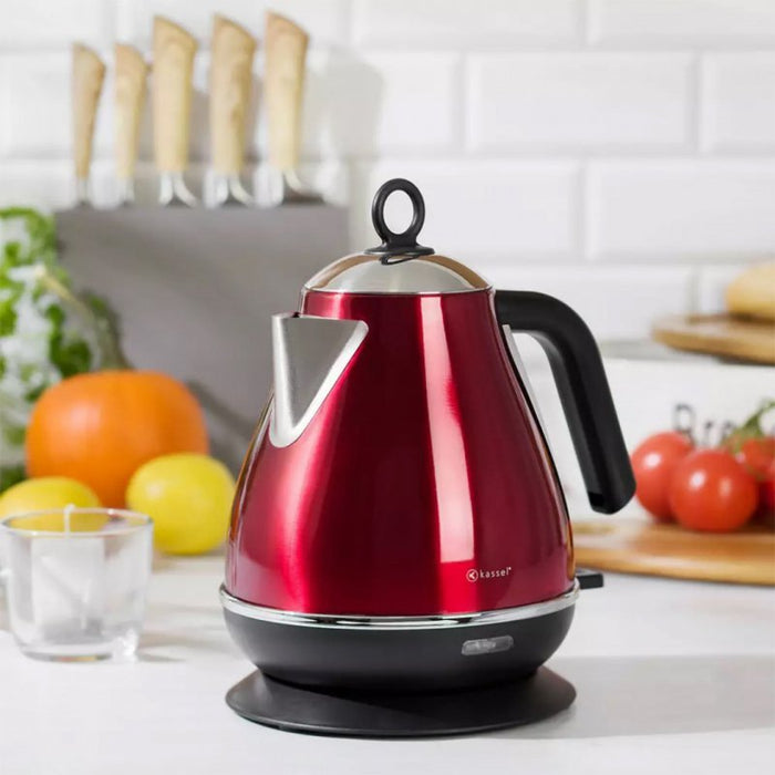 Bollitore elettrico Kassel 93224 da 1,7 l in acciaio inox, design ergonomico