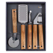 Set di utensili da cucina in legno Husla, 4 pezzi - Utensili da cucina in legno di acacia