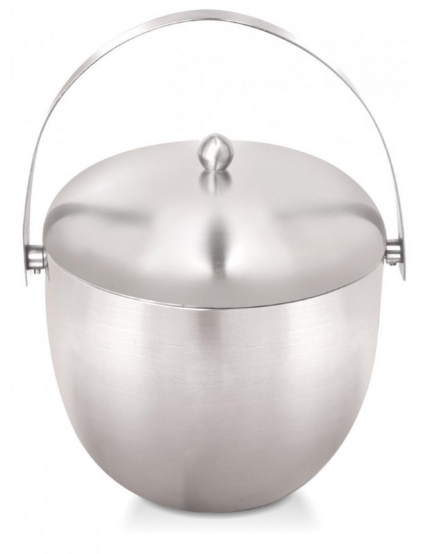 Secchiello per ghiaccio in acciaio inossidabile Kinghoff KH-1492 con coperchio e maniglia