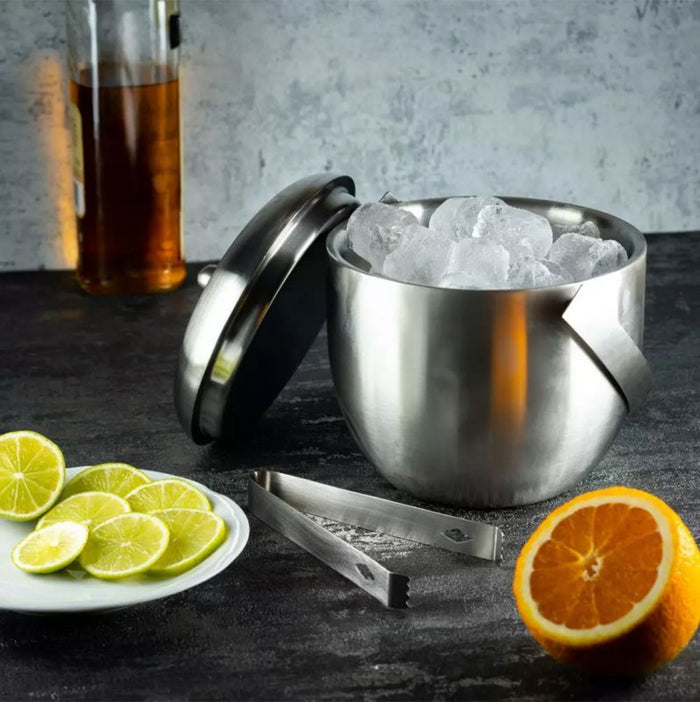 Secchiello per ghiaccio in acciaio inossidabile Kinghoff KH-1492 con coperchio e maniglia