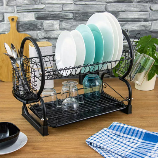 Scolapiatti Kinghoff KH-1500 con portaposate e vassoio