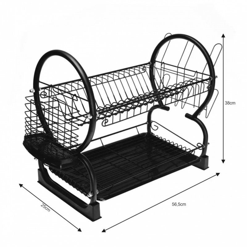 Scolapiatti Kinghoff KH-1500 con portaposate e vassoio