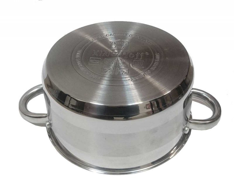 Kinghoff KH-4326 Pentola moderna in acciaio inox con coperchio in vetro 14 cm