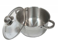 Kinghoff KH-4327 Pentola moderna in acciaio inox con coperchio in vetro 16 cm