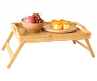 Kinghoff KH-1502 Tavolo pieghevole in legno per la colazione da letto