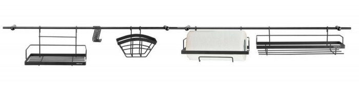 Kinghoff KH-1498 Set di 16 barre da cucina con portasciugamani e ganci