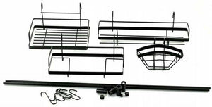 Kinghoff KH-1498 Set di 16 barre da cucina con portasciugamani e ganci