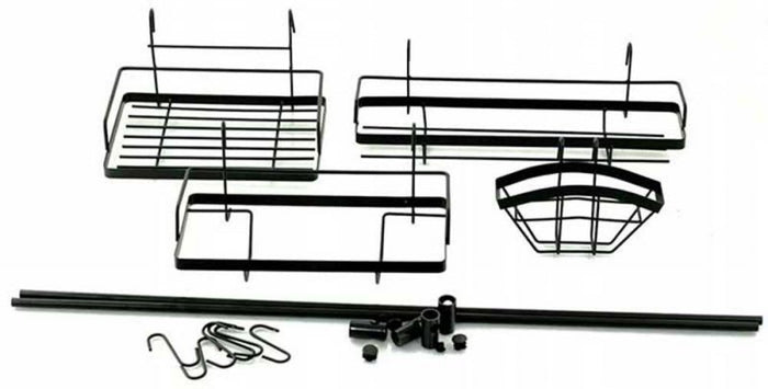 Kinghoff KH-1498 Set di 16 barre da cucina con portasciugamani e ganci