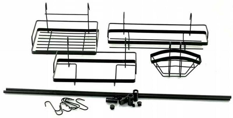 Kinghoff KH-1498 Set di 16 barre da cucina con portasciugamani e ganci