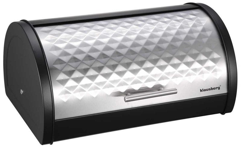Klausberg KB-7454 Moderno portapane in metallo con coperchio a diamante
