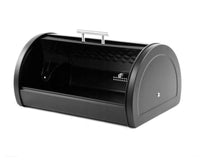 Klausberg KB-7453 Moderno portapane in metallo nero con coperchio a diamante