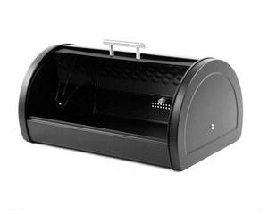 Klausberg KB-7453 Moderno portapane in metallo nero con coperchio a diamante