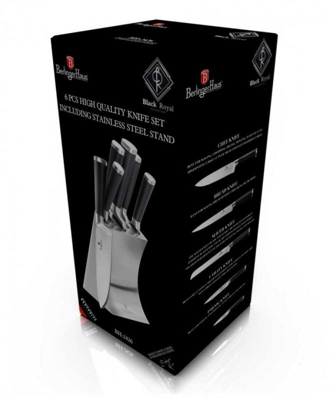 Berlinger haus BH-2426 Set di coltelli - Coltelli da cucina in acciaio inossidabile da 6 pezzi