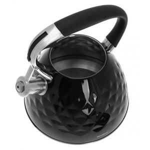 Klausberg KB-7455 Bollitore con fischietto in acciaio inossidabile da 2,7 l con manico Cool-Touch