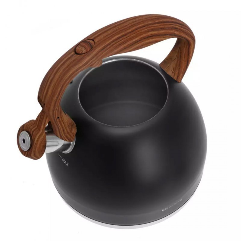 Klausberg KB-7450 Bollitore in acciaio inox con fischio da 3 litri per tutti i fornelli