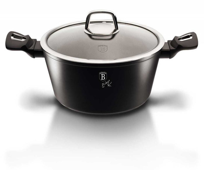 Berlinger Haus BH-1851 Pentola in granito da 20 cm con coperchio - Pentole Royal nere