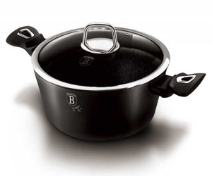 Berlinger haus BH-1852 Pentola in granito da 24 cm con coperchio - Pentole Royal nere