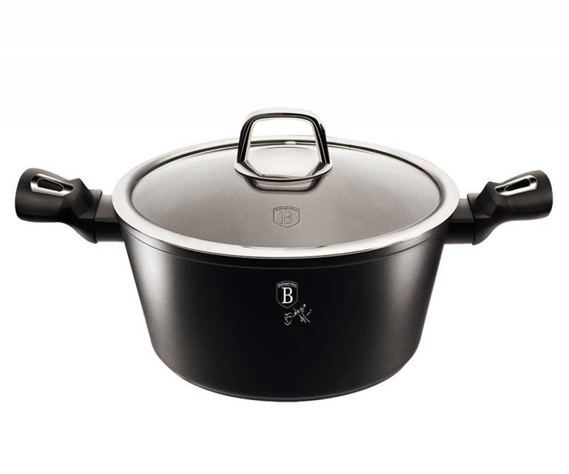 Berlinger haus BH-1852 Pentola in granito da 24 cm con coperchio - Pentole Royal nere
