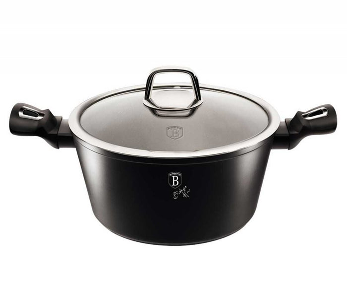 Berlinger haus BH-1852 Pentola in granito da 24 cm con coperchio - Pentole Royal nere