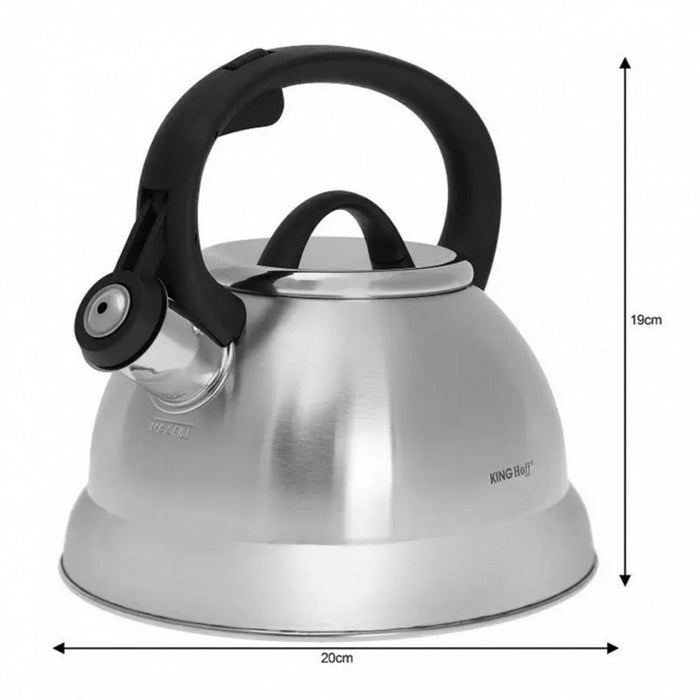Bollitore con fischietto in acciaio inossidabile Kinghoff KH-3774 da 2,3 l