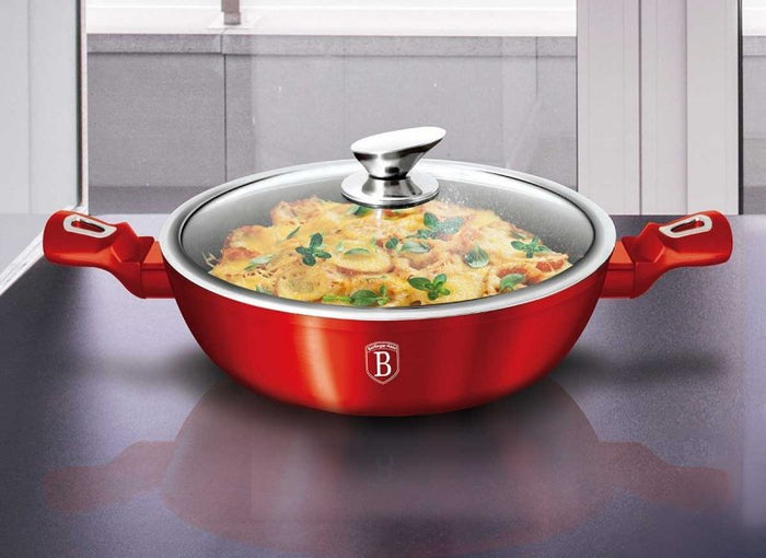 Berlinger haus BH-1263 Vaso rivestito in granito rosso metallizzato da 28 cm