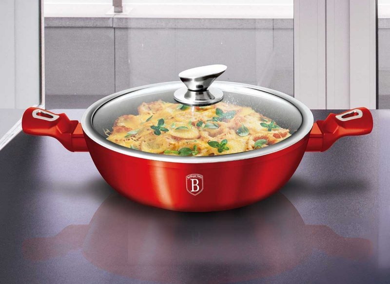 Berlinger haus BH-1263 Vaso rivestito in granito rosso metallizzato da 28 cm